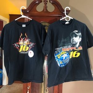 Greg Biffle # 16 car racing tee shirts men’s large